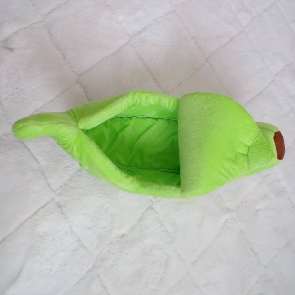 Cute Neon Green Banana Bed, Small Animal Cat Dog Rabbit Fuzzy Soft Portable NWOT